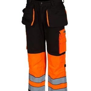 4042 - Priha Huomiovärinen riipputaskuhousu oranssi/musta EN 20471 lk.1
