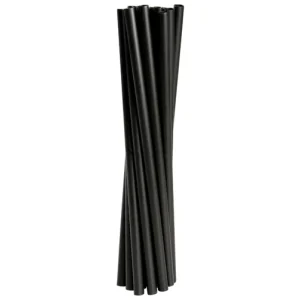 GASTRO muovipilli 19cm Ø6mm musta tai kirkas PP uudelleenkäytettävä 2500kpl