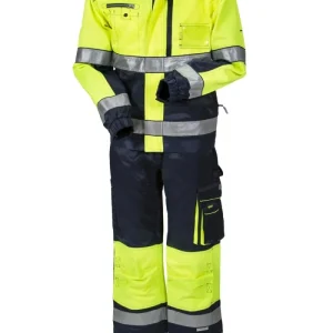 4025 Priha - Huomioväriset vyötäröhousut kelta/sininen EN 20471 Lk.1