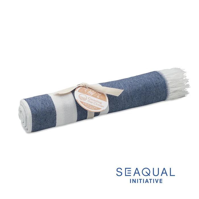 Kierrätetty hamam-pyyhe yrityksille – SEAQUAL® Wave 100x170 cm - Image 2
